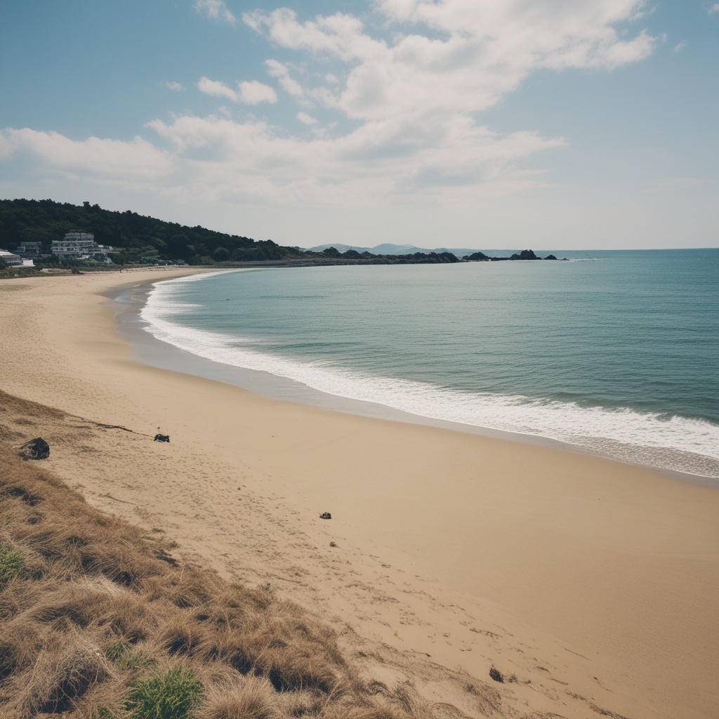 Beautiful beach in Uruma City